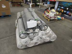 lot 108 image: 18 Rolls of NEW Furniture Construction 10 oz Brushed Bull Denim Twill - BlackBrownSlate - 59 inch by 50 Yd Rolls