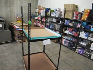 lot 111 image: Adjustable Black Metal Frame Built to Fit Onto Pallets - Perfect for Projects