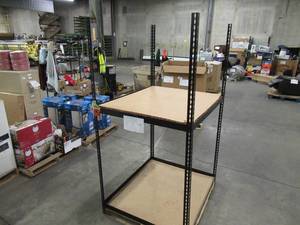 lot 126 image: Adjustable Black Metal Frame Built to Fit Onto Pallets - Perfect for Projects