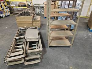 lot 127 image: Tons of Used Build Your Own MetalWood Shelving