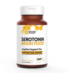lot 310 image: NEW Natural Stacks Serotonin Brain Food Capsules 75 ct.