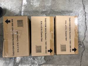 Lot of Husky 5 in. Caster Kit for Ready-to-Assemble Steel Garage Base Cabinets Customer Returns See Pictures