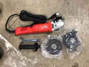 Milwaukee 11 Amp Corded 4-12 in. Small Angle Grinder with Lock-On Paddle Switch  Customer Returns See Pictures