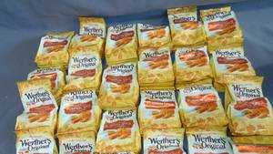 24 Pack Lot Werthers Original Soft Harvest Pumpkin Spice Caramel Candy, 8.57 Oz Bag Dated 06302024