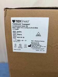 lot 92 image: 2 Cases (20 each per case) NEW TIDI 5540XL 46 to 8 TIDIShield Single-Use Transport Containment Cover for Back Table