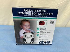 lot 127 image: NEW Drive MQ6003&nbspPanda Pediatric Compressor Nebulizer with Disposable Neb Kit & Carry Bag (Remember This Is For The Whole Kit)