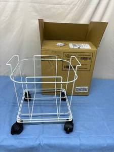 lot 70 image: MSRP $250  1 NEW in Box Medegen Medical Products 8790 Mobile Sharps Wire Container Cart With Locking Casters For Sharps 8 & 4 Gallon Containers - This Is For The Cart New In Box Only - First Pic Is A Stock Pic