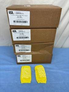lot 18 image: 4 Cases (48 each per case) NEW LSL ERISKDBLYS Double Thread Latex Free Economy At Risk Slippers - Size Small Yellow