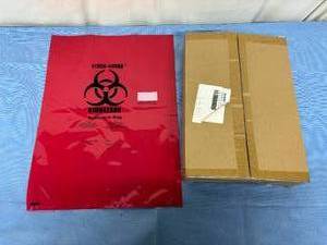 lot 200 image: 1 Case (200 each) NEW&nbspEcono-Guard Red  14 x 19 Autoclave Bags