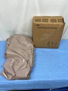 lot 202 image: 1 Case (6 each) NEW Dupont Chemical-Resistant Coveralls C3122T Tan 2XL -Protection against chemical splash & potential exposure to chemical warfare agents - Defense for&nbsphazardous waste cleanup, industrial hazmat teams & fire department use