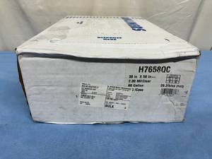 lot 217 image: 1 Case (100 bags) NEW Heritage H7658QC 38 x 58 Ultra Heavy Duty Puncture Resistant 2 mil 60 Gallon Clear Trash Bags