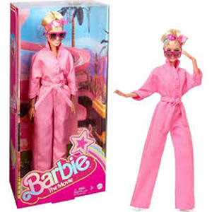 lot 14 image: Barbie The Movie Collectible Doll Margot Robbie as Barbie in Pink Power Jumpsuit