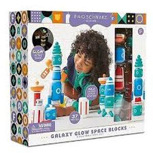 lot 49 image: FAO Schwarz Galaxy Glow Space Blocks Construction Set