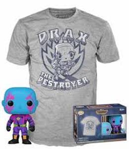lot 43 image: Funko Pop Tees Guardian of The Galazy Vol. 3 Black Light Neon Drax-Medium