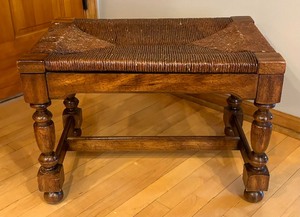 lot 67A image: Beautiful Rush Seat Bench