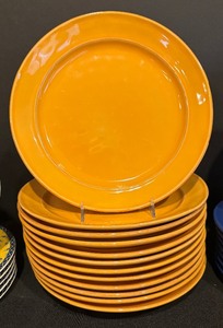 lot 41 image: Variety of Beautiful Blue and Yellow Plates Bowls and Mugs