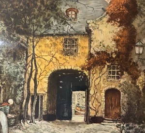 lot 56 image: Alfred Van Neste Entree Du Chateaux Signed Print