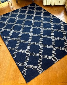 lot 54 image: Balta Navy Fretwork Rug