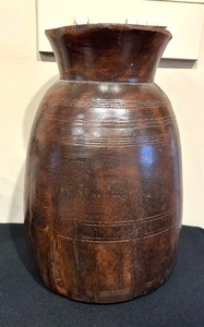 lot 71 image: Decorative Wooden Vases and Canister