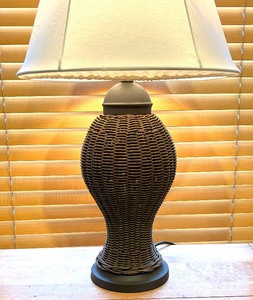 lot 60 image: Wonderful Wicker Based Lamp