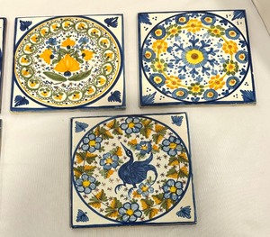 lot 112 image: Six Decorative Tiles