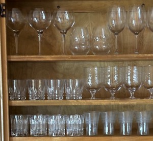 lot 300A image: Grand Grouping of Crystal and Glass Drinkware
