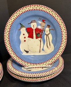 lot 180 image: Sakura Snowman Stoneware by Debbie Mumm