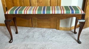 lot 357 image: Stylish Upholstered Wooden Slim Bench