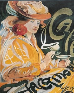 lot 236B image: Cafe Jacqmotte Brussels Framed Print by Fernand Toussaint