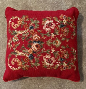 lot 396 image: Two Gorgeous Needlepoint Accent Pillows