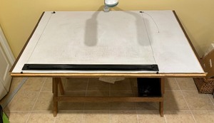 lot 270 image: Awesome Drafting Table with Ott Light