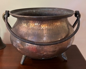 lot 414 image: Two Vintage Metal Vessels