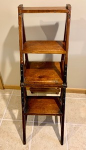 lot 165 image: Vintage Library Step Ladder  Chair