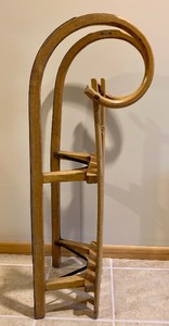 lot 167 image: Vintage German Rams Horn Bentwood Sled