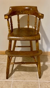 lot 168 image: Two Vintage Childrens Highchairs