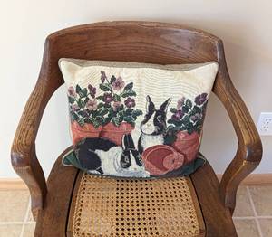 lot 308A image: Vintage Oak Rolling Office Chair