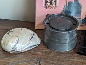 lot 229A image: Assorted Vintage Inkwells and Books