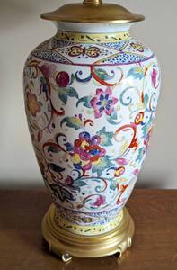lot 76A image: Frederick Cooper Floral Table Lamp