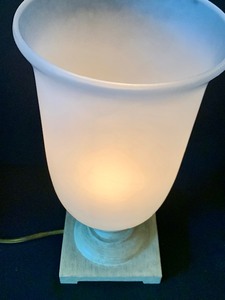 lot 96 image: Beautiful Table Lamp with Frosted Glass Shade