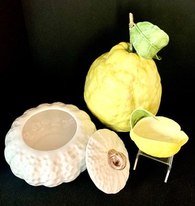 lot 78 image: Cute Ceramic Fruit Decor and Jar