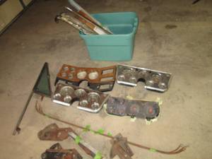 Overflowing tote containing an asso...