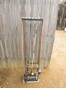 Freestanding wood framed fishing ro...
