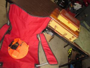 Camping chair, Plano tackleboxes, P...