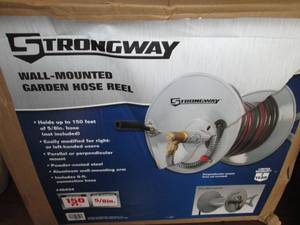Strong way wall-mounted garden hose...