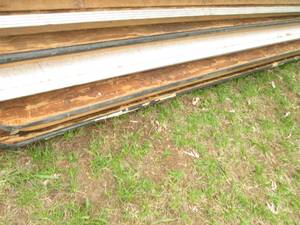 Lot of (4) 8ft wood top folding ban...