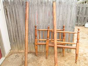 Twin size log and spindle bed frame...