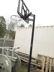 Basketball hoop on stand...