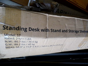 Standing desk with Stand and storage