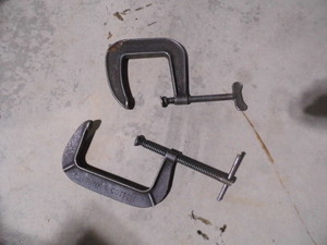 Pair of large 3-12  c-clamps...