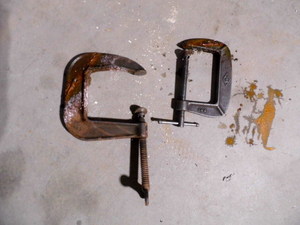 Pair of larger size c-clamps...